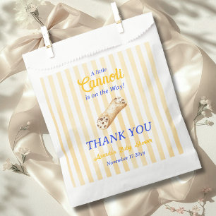 Kleine Cannoli Gelb Blau Italienische Babyparty Geschenktütchen