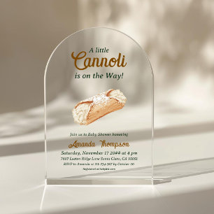 Kleine Cannoli Neutrales Beige Italienische Babypa Acryleinladungen
