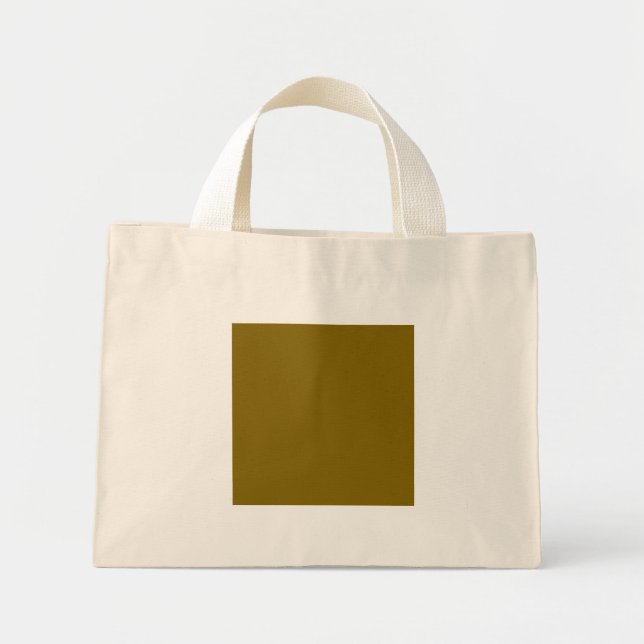 Kleine Canvas-Tasche mit olivgrünem Quadrat Temp Mini Stoffbeutel (Vorne)