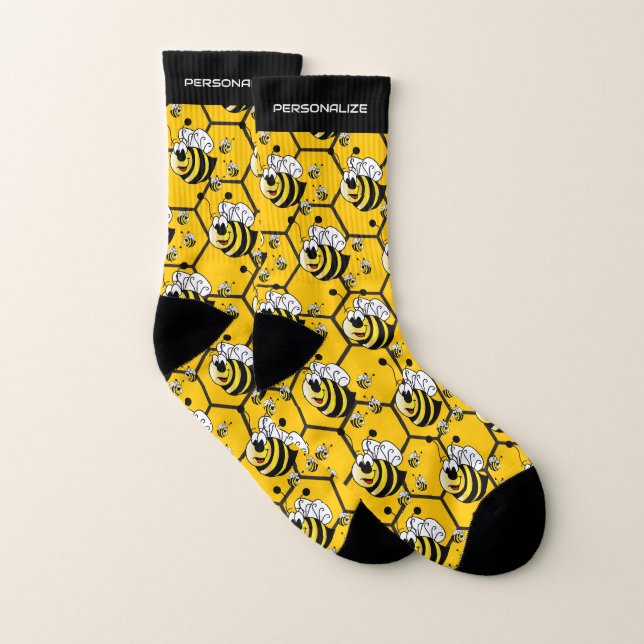 Kleine Cartoon Hummelbienen Socken (Paar)