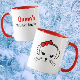 Kleine Cat Winter Magie Tasse