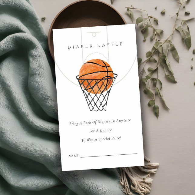 Kleine Champ-Basketball-Windeln Raffle Baby-Dusche Begleitkarte (Von Creator hochgeladen)