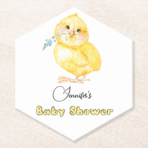 Kleine Chick Floral Baby Dusche Untersetzer