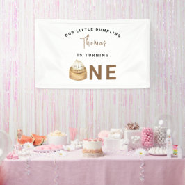 Kleine Chinesische Dumpling erste Geburtstagsparte Banner