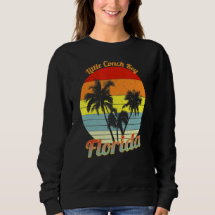 Kleine Conch Key Florida Retro Tropische Palmen Bä Sweatshirt