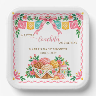 Kleine Concha auf dem Weg Mexikanische Babyparty Pappteller