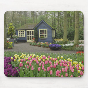 Kleine Cottage-Blumenhandlung, Keukenhof-Gärten, Mousepad