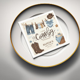 Kleine Cowboy-Babydusche Napkins Serviette