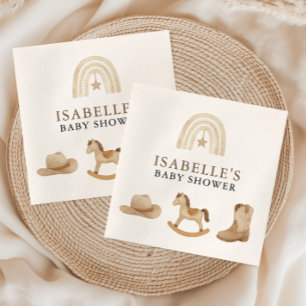 Kleine Cowboy-Babydusche Serviette