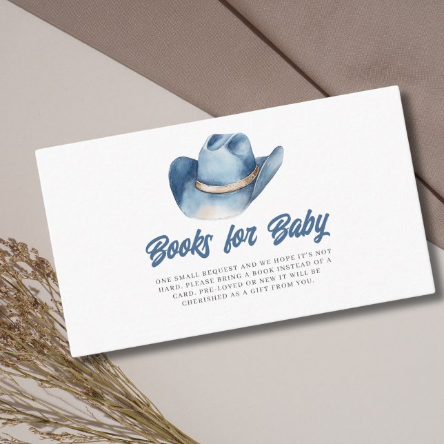 Kleine Cowboy Blue Books für Babydusche Begleitkarte (Von Creator hochgeladen)