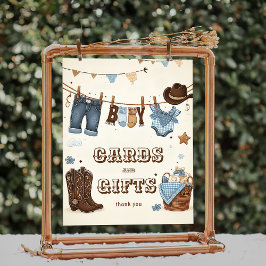 Kleine Cowboy-Karten und Geschenkbuch-Poster Poster