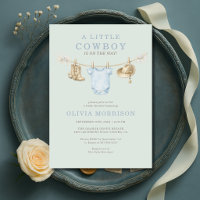 Kleine Cowboy-Wäscheleine-Baby-Party