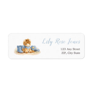 Kleine Cowboy Western Baby Shower Rücksendeadresse