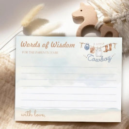 Kleine Cowboy-Western-Babyduschkarte