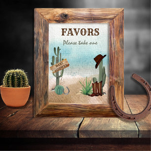 Kleine Cowboy-Western-Kinderduschfavoriten Poster