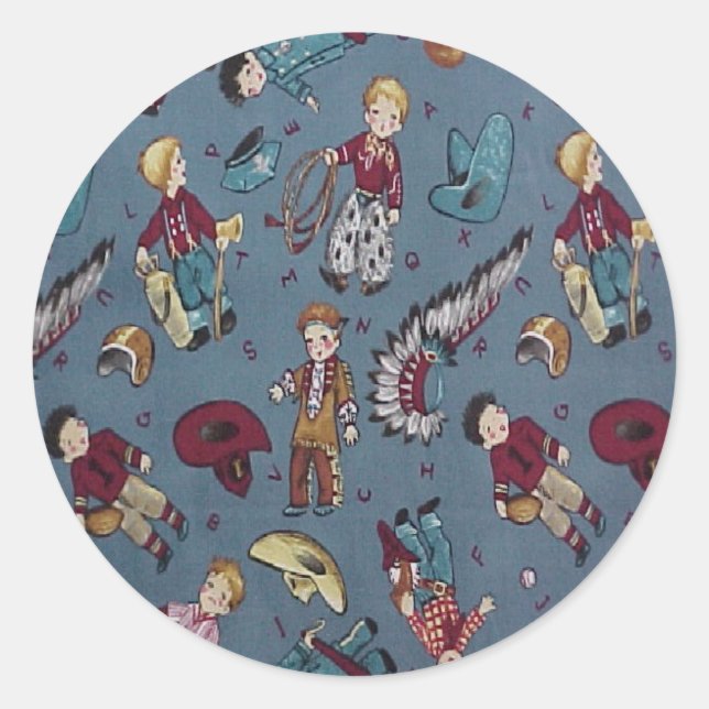 Kleine Cowboys Spaß Stickers (Vorderseite)