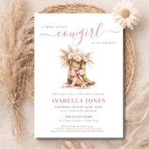 Kleine Cowgirl Auf Dem Weg Rosa Western-Baby-Party