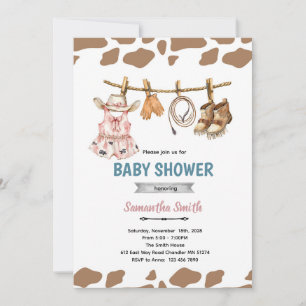 Kleine Cowgirl-Baby-Einladung zur Babyparty Einladung