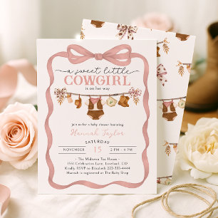 Kleine Cowgirl-Baby-Party Einladung