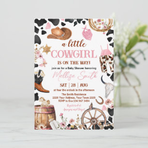 Kleine Cowgirl-Baby-Party Einladung