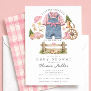 Kleine Cowgirl-Baby-Party-Einladung Mädchen Einladung