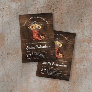 Kleine Cowgirl Boots Baby Dusche Einladung