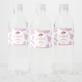 Kleine Cowgirl Cow Girl Rodeo Western Kinderdusche Wasserflaschenetikett