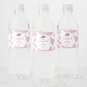 Kleine Cowgirl Cow Girl Rodeo Western Kinderdusche Wasserflaschenetikett