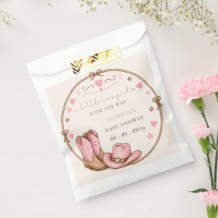Kleine Cowgirl ist auf dem Weg Mädchen Baby Shower Geschenktütchen