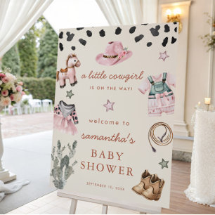 Kleine Cowgirl ist auf dem Weg Mädchen Dusche Will Poster