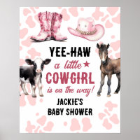 Kleine Cowgirl Pink Rodeo Babydusche