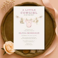 Kleine Cowgirl Pink Wäscheleine Mädchen Baby-Party
