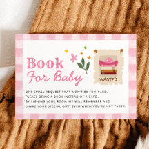 Kleine Cowgirl Pink West Baby Shower Buch für Baby