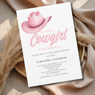 Kleine Cowgirl Pink Western Baby Shower  Einladung