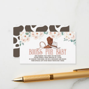 Kleine Cowgirl Western Floral Bücher für Baby Begleitkarte
