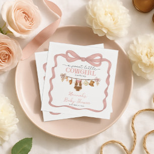 Kleine Cowgirl Western-Kleidung Baby-Party Serviette