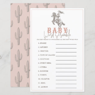 Kleine Cowgirl Western Rosa Baby Wortverwirrung