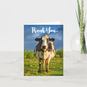 Kleine Custom Holstein Kuh Vielen Dank Note Card Dankeskarte