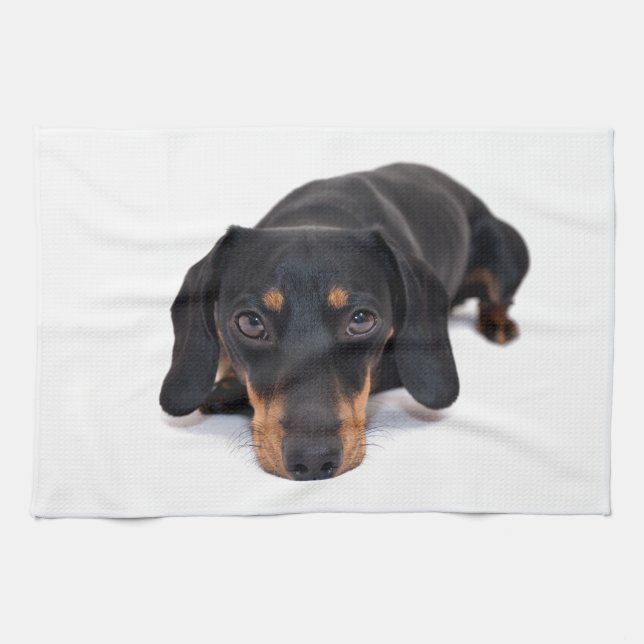 Kleine Dackel Küchentuch (Horizontal)