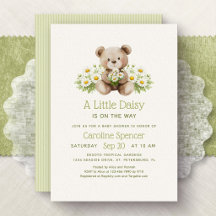 Kleine Daisy auf dem Weg Wildblumen-Baby-Party