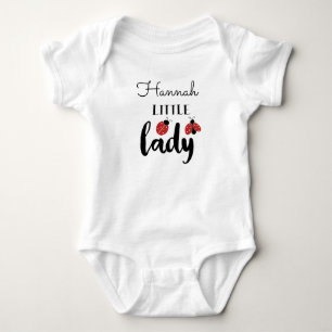 Kleine Dame Süße Marienkäfer Personalisiert Baby Strampler