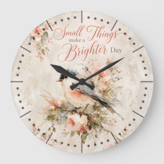 Kleine Dinge Heller Tag Vogel Kunst Große Wanduhr