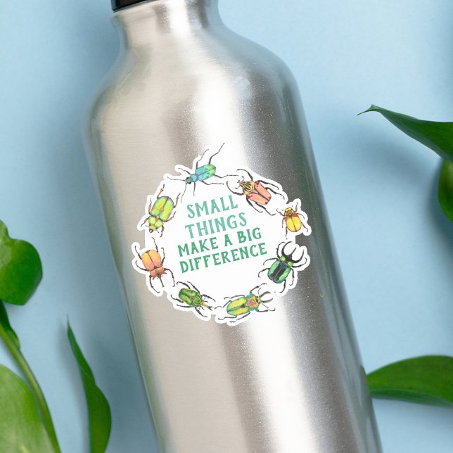 Kleine Dinge machen einen großen Unterschied Käfer Aufkleber (Von Creator hochgeladen)