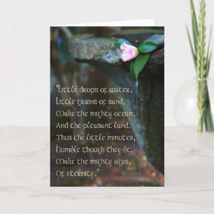 "Kleine Dinge" Poem Grußkarte Karte