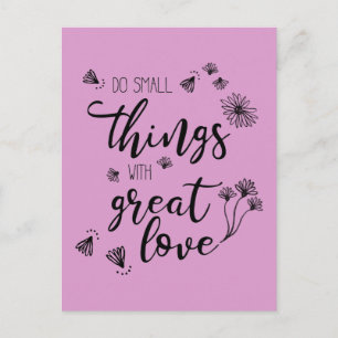 Kleine Dinge Zitat anpassen Farbe Postkarte