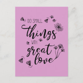 Kleine Dinge Zitat anpassen Farbe Postkarte