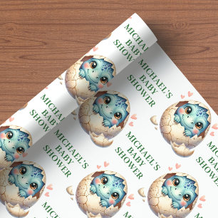 Kleine Dino-Baby-Party-Geschenkpapier Schlüpfend Geschenkpapier