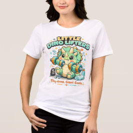 Kleine Dino-Hanteln 8KG | Kleine Arme, große Ziele Tri-Blend Shirt