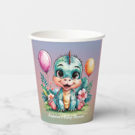 Kleine Dinosaurier Babydusche Papiertüten Pappbecher