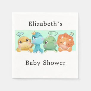 Kleine Dinosaurier Babydusche Serviette